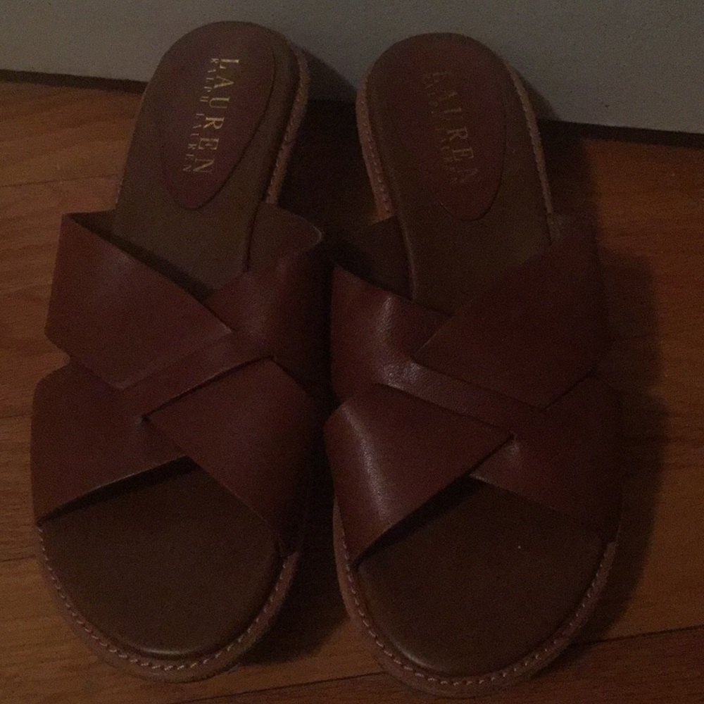 Ralph Lauren leather wedges
